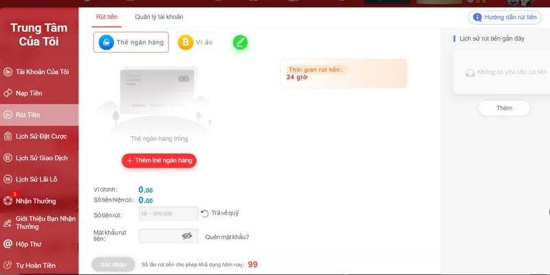 Các bước chuyển quỹ và rút tiền MM88 chi tiết