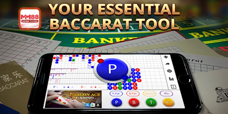 Giao diện và bảng thống kê của một tool dự đoán Baccarat phổ biến